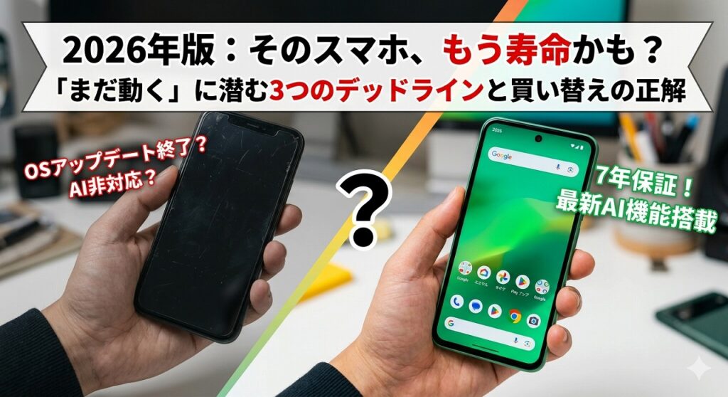 【2026年最新】スマホの寿命は何年？「まだ動く」に潜む3つのデッドラインと買い替えの正解 | まるごと通信部